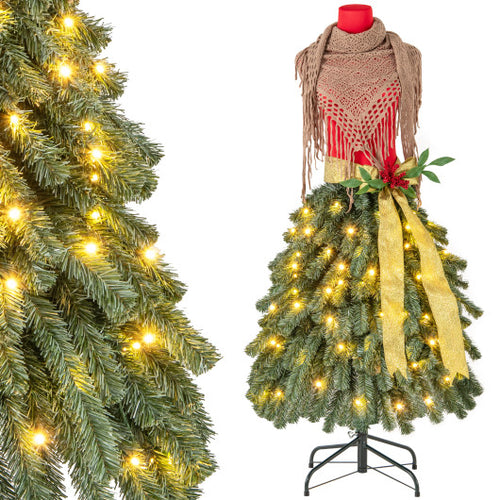 5 FT Pre-lit Mannequin Artificial Christmas Tree Dress Form Xmas Tree 5 FT Pre-lit Mannequin Artificial Christmas Tree Dress Form Xmas Tree