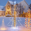 5 Feet Animated Christmas Tree with Warm and Cold LED Lights