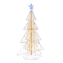5 Feet Animated Christmas Tree with Warm and Cold LED Lights