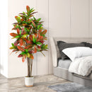 5 FT Tall Artificial Croton Plant with Gradient Leaves and Nursery
