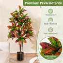 5 FT Tall Artificial Croton Plant with Gradient Leaves and Nursery
