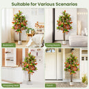 5 FT Tall Artificial Croton Plant with Gradient Leaves and Nursery