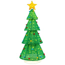 6.2 Feet Collapsible Christmas Tree with 200 Built-in LED Lights and Top Star Decoration
