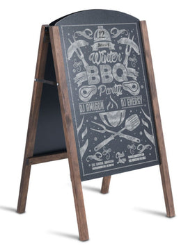 31.5 Inch Wood A-Frame Sidewalk Signage Chalkboard