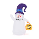 8 Feet Giant Halloween Inflatable Ghost with Built-in LED Lights and Mirror Face
