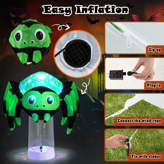 6 Feet Halloween Inflatable Blow-Up Spider