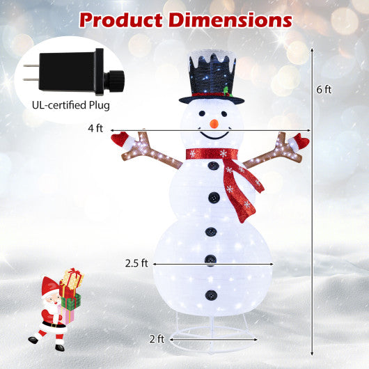 Pre-Lit Pop-up Christmas Decoration with 180 Cold White LED Lights