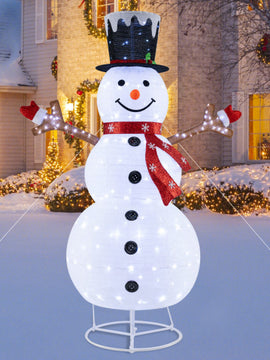 Pre-Lit Pop-up Christmas Decoration with 180 Cold White LED Lights