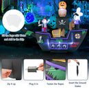 10.2 Feet Long Halloween Inflatable Carriage with Pumpkin and 2 Ghosts