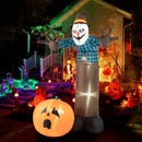 8 Feet Giant Halloween Inflatable Ghost with Built-in LED Lights and Mirror Face