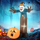 8 Feet Giant Halloween Inflatable Ghost with Built-in LED Lights and Mirror Face