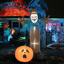8 Feet Giant Halloween Inflatable Ghost with Built-in LED Lights and Mirror Face