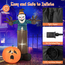 8 Feet Giant Halloween Inflatable Ghost with Built-in LED Lights and Mirror Face