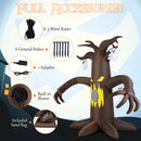 8 Feet Giant Halloween Inflatable Ghost with Built-in LED Lights and Mirror Face