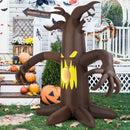 8 Feet Giant Halloween Inflatable Ghost with Built-in LED Lights and Mirror Face