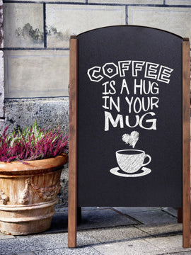 31.5 Inch Wood A-Frame Sidewalk Signage Chalkboard