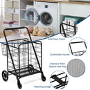 Heavy Duty Folding Utility Shopping Double Cart