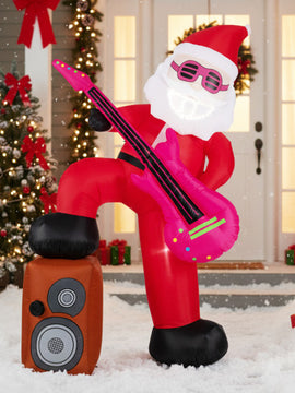 8.4 ft Inflatable Santa Claus with Sound-synced Light Effect and LED Lights