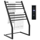Wall Mounted Towel Shelf with Adjustable Towel Bar and Movable Hooks No Assembly Required