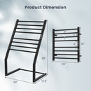 Wall Mounted Towel Shelf with Adjustable Towel Bar and Movable Hooks No Assembly Required