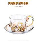 201-300ml enamel coffee cup set dish Saucer  Set European style mug cup tea cup tea set