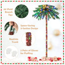 6 Feet Pre-Lit Artificial Tropical Christmas Palm Tree with 210 Multi-Color Lights