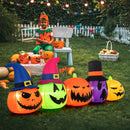 Halloween 7.5 Feet Inflatable Pumpkin Combo with Witch Black Cat