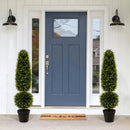 4 Feet Artificial Boxwood Topiary Tree with Natural Vines and PE Leaves
