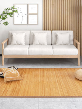 5 x 8 Feet Bamboo Floor Mat with Anti-Slip Backing for Living Room Bedroom