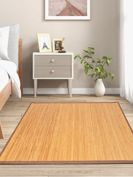 5 x 8 Feet Bamboo Floor Mat with Anti-Slip Backing for Living Room Bedroom