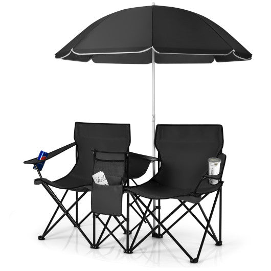 Portable Folding Camping Canopy Chairs with Cup Holder