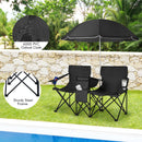 Portable Folding Camping Canopy Chairs with Cup Holder