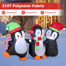 Christmas Inflatable Penguins Family with Built-in LED Lights