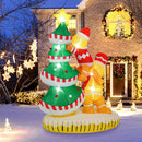 7 Feet Inflatable Christmas Tree with 7 Internal LED Lights and Built-in Fan