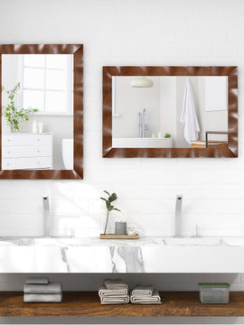 41.5 x 28 inches Farmhouse Wall Mirror with Solid Wood Frame