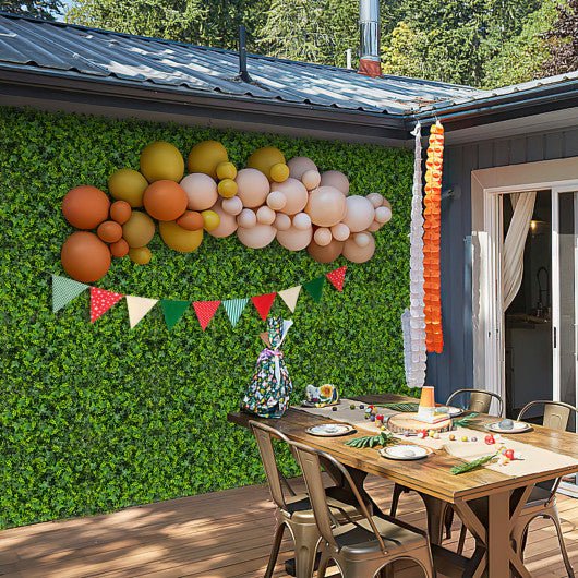 12 Pieces 20 x 20 Inch Artificial Boxwood Wall Panels with Insertable Branches