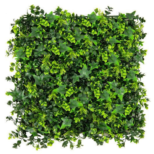 12 Pieces 20 x 20 Inch Artificial Boxwood Wall Panels with Insertable Branches