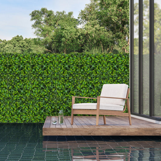 12 Pieces 20 x 20 Inch Artificial Boxwood Wall Panels with Insertable Branches