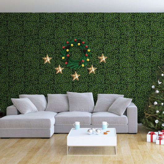 12 Pieces 20 x 20 Inch Artificial Boxwood Wall Panels with Insertable Branches