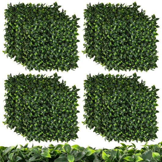 12 Pieces 20 x 20 Inch Artificial Boxwood Wall Panels with Insertable Branches