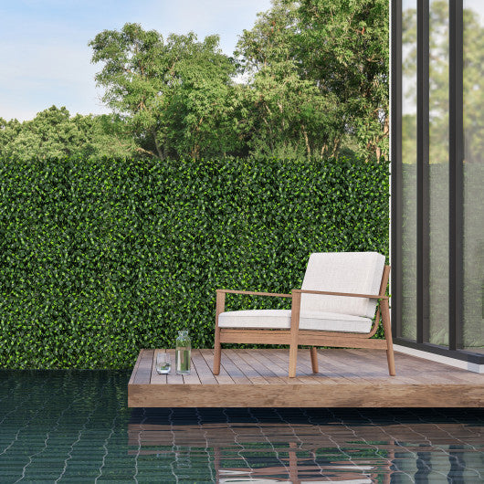 12 Pieces 20 x 20 Inch Artificial Boxwood Wall Panels with Insertable Branches