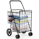 Heavy Duty Folding Utility Shopping Double Cart