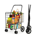 Heavy Duty Folding Utility Shopping Double Cart