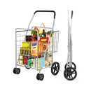 Heavy Duty Folding Utility Shopping Double Cart