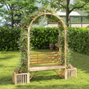 Garden Bench Arbor Arch Wooden Garden Arbor for Climbing Plants