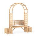 Garden Bench Arbor Arch Wooden Garden Arbor for Climbing Plants