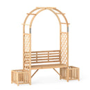 Garden Bench Arbor Arch Wooden Garden Arbor for Climbing Plants