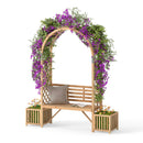 Garden Bench Arbor Arch Wooden Garden Arbor for Climbing Plants