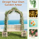 Garden Bench Arbor Arch Wooden Garden Arbor for Climbing Plants