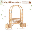 Garden Bench Arbor Arch Wooden Garden Arbor for Climbing Plants